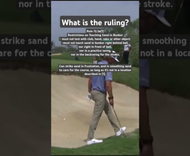Striking Sand in Bunker in Frustration - Golf Rules Explained