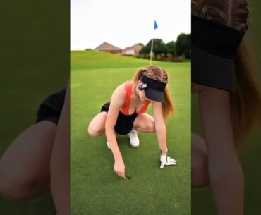 how to fix ball Mark #shorts #shortsfeed #ball #marks #golfgirls