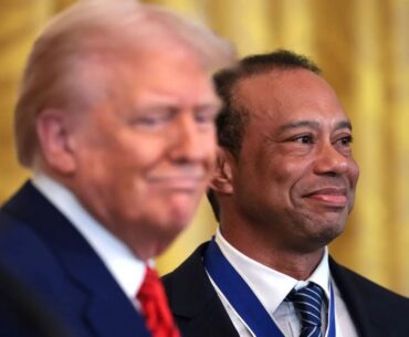 President Donald Trump sees Tiger Woods winning "a couple of majors" in the future: "Maybe more"