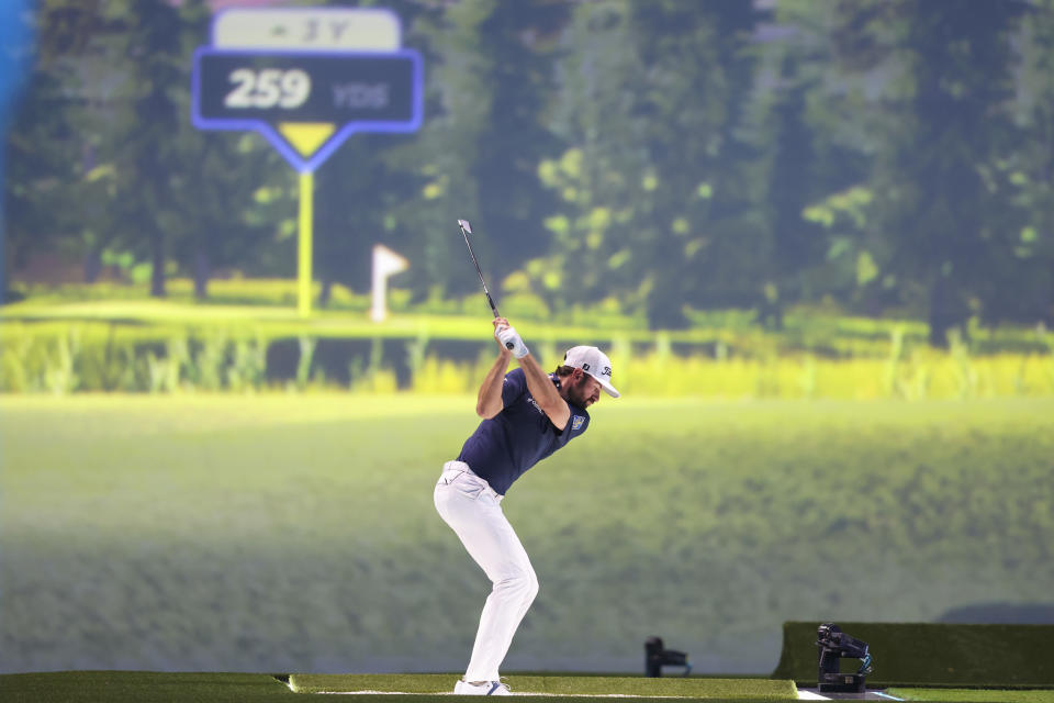 Cameron Young and the rest of New York Golf Club turned in a strong effort Monday night. (Megan Briggs/TGL/TGL via Getty Images)