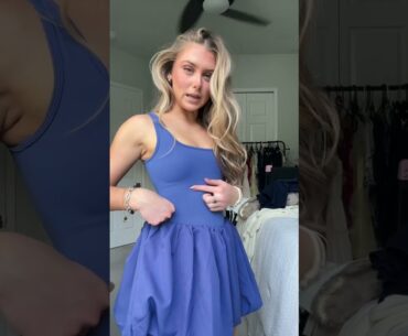 the cutest active dress with built in shorts and these bubble hem skirt this is such a trendy style