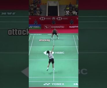 Extraordinary Attack From Jonatan Christie Against Li Cheuk Yu #shorts #badminton #jonatanchristie