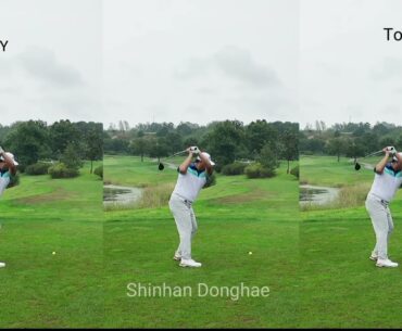Todd BAEK(백우현) 밀어 뿌리는 듯? 스윙하는 드라이버 슬로우 모션 스윙 #golf #golfswing #골프스타 #골프대회 #KPGA
