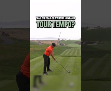 Was 20-year-old Viktor Hovland Tour Tempo? #golf