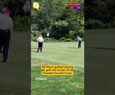 WATCH | MS Dhoni Spotted Playing Golf With Former USA President Donald Trump | #shorts