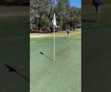 Almost in the hole with the Texas wedge #golf