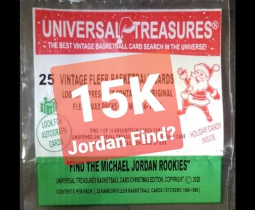 Did I just Find a Huge 15k Jordan Card in a 2020 Universal Treasures Basketball Pack Xmas Edition