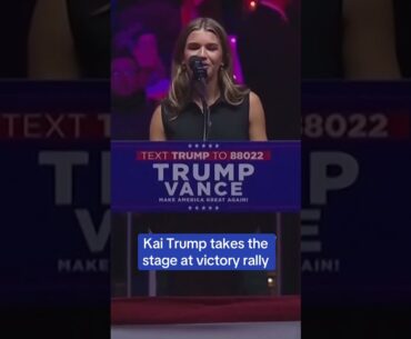 Kai Trump takes the stage at victory rally