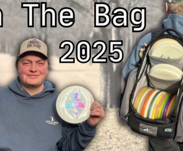 College disc golfer in the bag