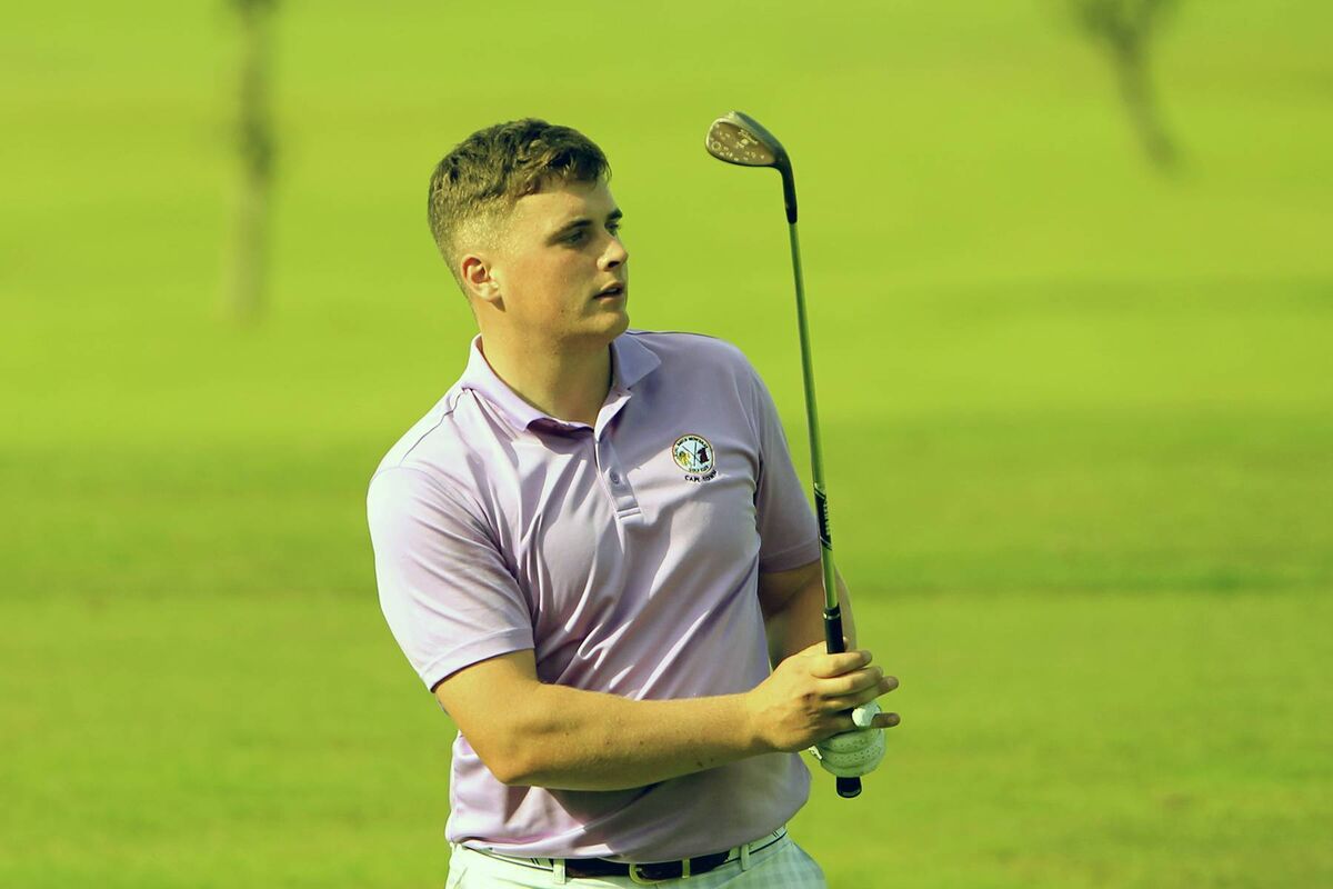 James Sugrue in action in Mallow Golf Club during the Mallow Scratch Cup. Picture: Niall O'Shea