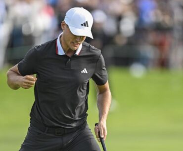 Ludvig Åberg sinks shorter version of Tiger Woods' iconic U.S. Open putt to win Genesis