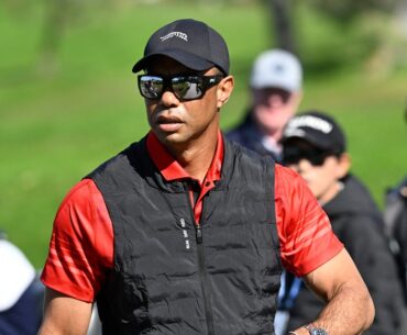 Tiger Woods arrives at Genesis with President Trump's granddaughter