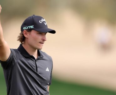 Inches from out of bounds, Rasmus Hojgaard instead makes crazy birdie to stay in WM Phoenix Open hunt