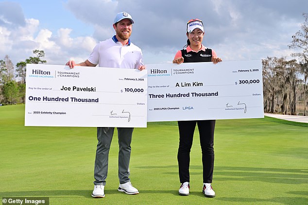 Former hockey pro Joe Pavelski won the celebrity tournament on a star-studded weekend