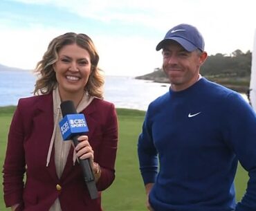 Golf fans reacted to an 'awkward' interview between Rory McIlroy and CBS' Amanda Balionis