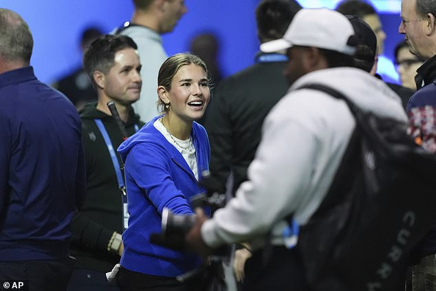 Kai recently took a trip to TGL to watch Tiger Woods play against Rory McIlroy's team