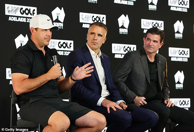 The likes of Brooks Koepka (left) were lured by the riches of the Saudi-backed LIV Golf