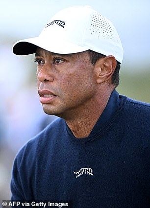 Tiger Woods at the 2024 Open Championship at Royal Troon