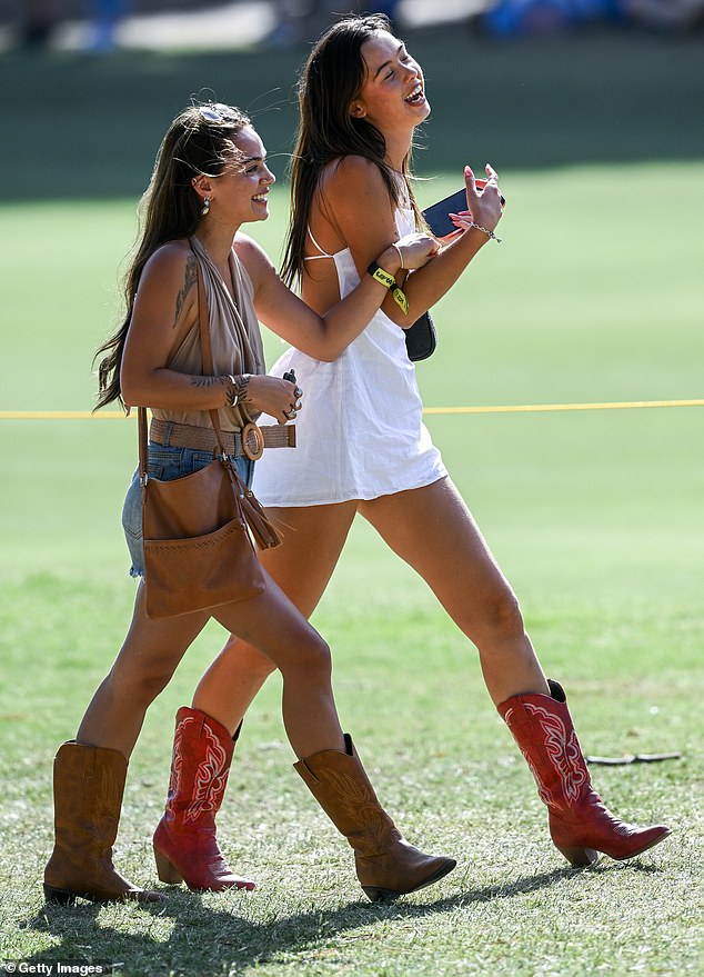 LIV Golf offers a party atmosphere for all, attracting fans of all ages (pictured)