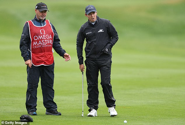 Foster (left, with Matt Fitzpatrick) has worked with many major winners in the past, and believes McIlroy can also win the Masters this year