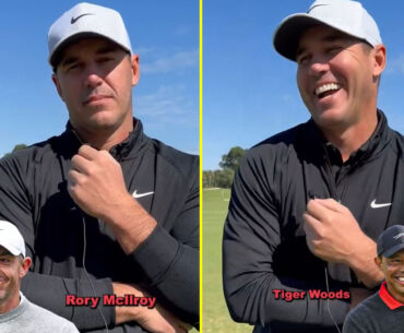 'Can't even joke' - Brooks Koepka ignores Rory McIlroy before reluctantly conceding Tiger Woods is better