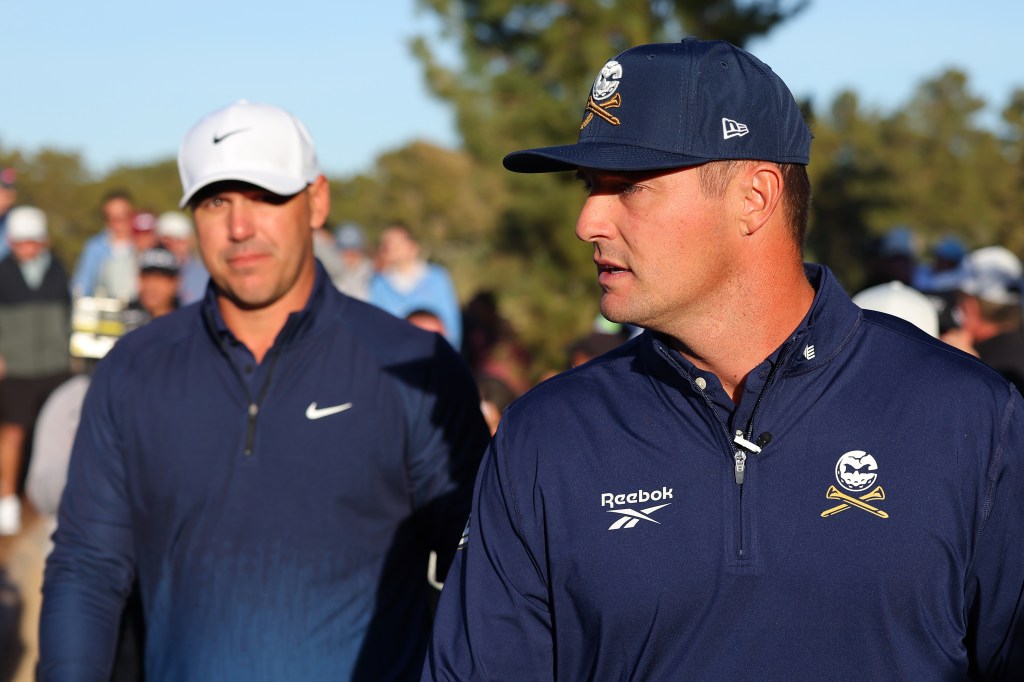 Bryson DeChambeau (right) and Brooks Koepka are already exempt for this year's U.S. Open, but the USGA on Wednesday gave a pathway for some more non-exempt LIV golfers to qualify for this year's tournament, too.