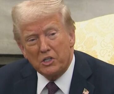 February 27, 2025: US President Donald Trump speaking in the Oval Office during his meeting with UK Prime Minster Keir Starmer.