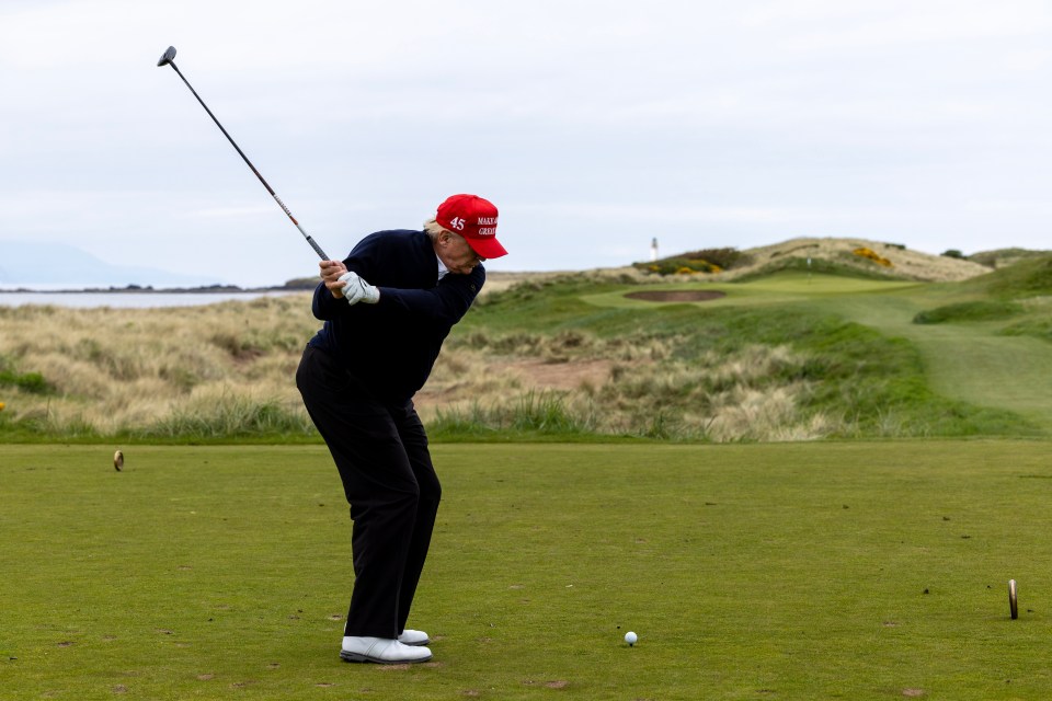 Trump is known as a keen golf fan