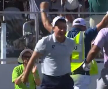 Golf star emulates Tiger Woods and sparks absurd crowd scenes with epic hole-in-one at WM Phoenix Open