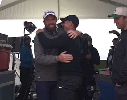 McIlroy and Lowry hugged each other but will now compete for Pro-Am success