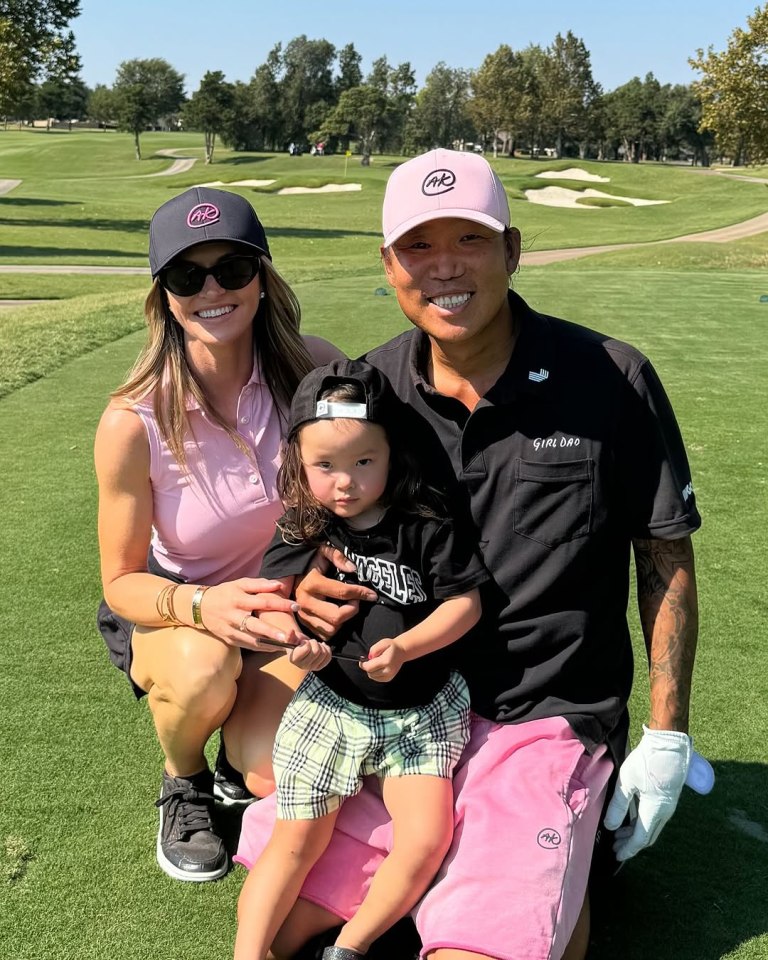 Family on a golf course.