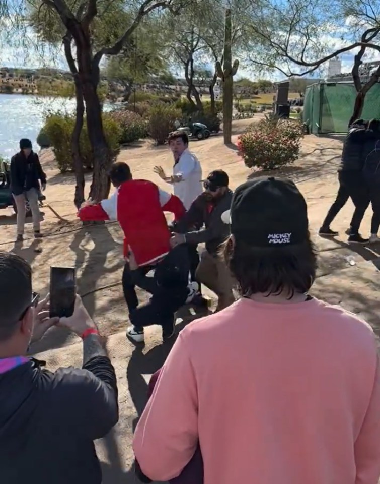 Some fighting was seen around the course