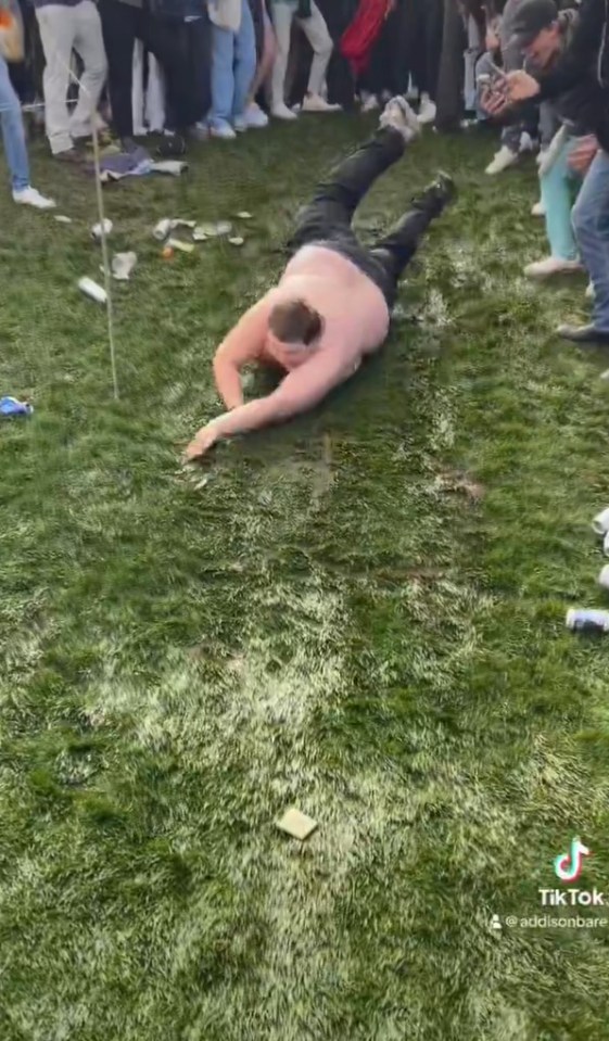 One supporter became a hero for his mudsliding abilities