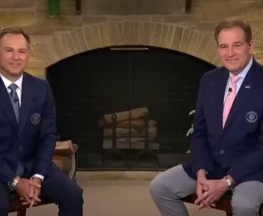 Jim Nantz got in announcing practice during round of golf with Trevor Immelman