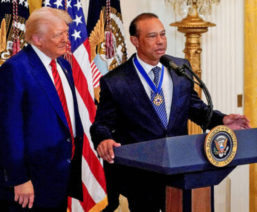 Donald Trump and Tiger Woods hold talks on golf’s rift