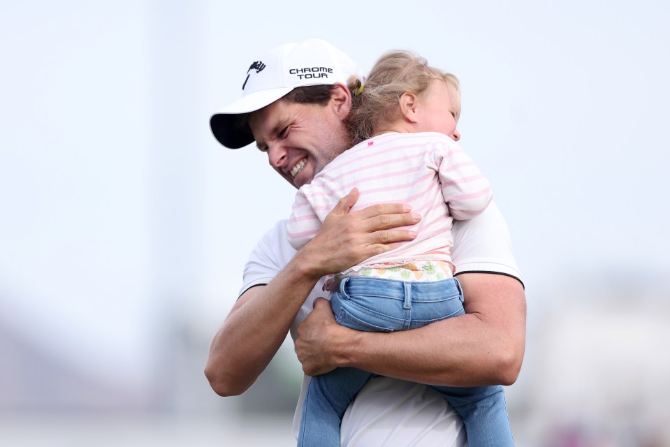 Detry won by an incredible seven shots at Scottsdale and celebrated with his family when his victory was confirmed