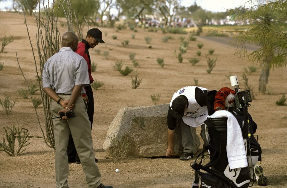 Woods called Pope to the scene for a ruling