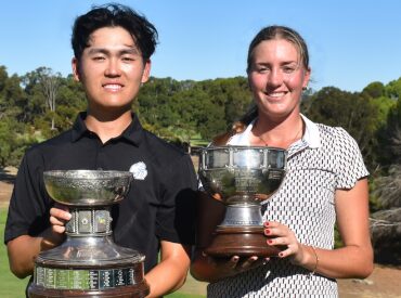 Silvester Tan and Sheridan Clancy (WA Golf photo)