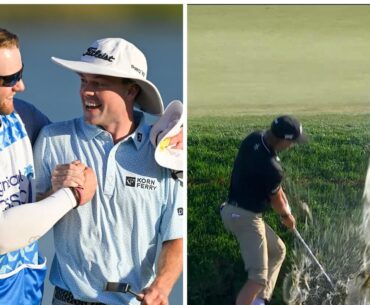 Joe Highsmith wins Cognizant classic, made the cut on the number, miracle victory, caddie, prize money, Jake Knapp meltdown