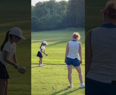 FIRST DAY OF GOLF LESSONS FOR GIRLS / Sophia Isabelle's World #shorts #golf #golfing #golflesson