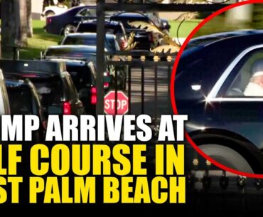 US President Donald Trump arrives at Golf Course in West Palm Beach | Florida