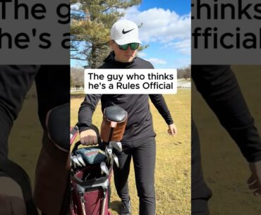 The Golfer who thinks he’s a Rules Official