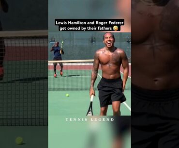 🤣 When Lewis Hamilton and Roger Federer got owned by their fathers. #tennis #formula1