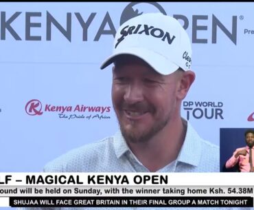 Jacques Kruyswijk leads the Magical Kenya Open with a score of 14 under par, 199