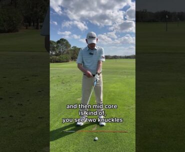 Your grip must match how rotated your hips are at impact in the golf swing.