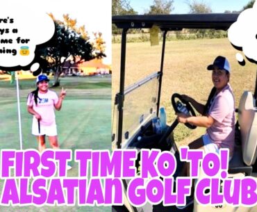 First time to Hit a Golf Ball | Practice Driving a Golf Cart | Super Enjoy!