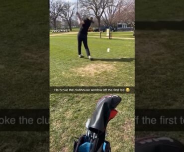 Not What You Want Off the First Tee… Especially When It Shatters a Window! ⛳💀😂