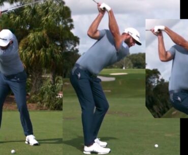 Dustin Johnson's Golf Swing in Slow Motion - Vertical View