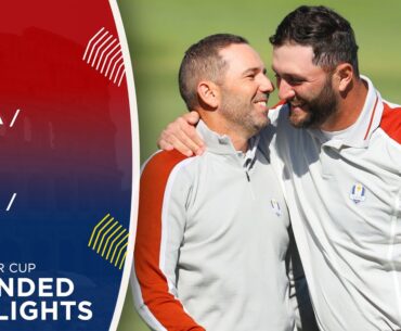 Sergio Garcia & Jon Rahm vs Brooks Koepka & Jordan Spieth | Extended Highlights | 2020 Ryder Cup