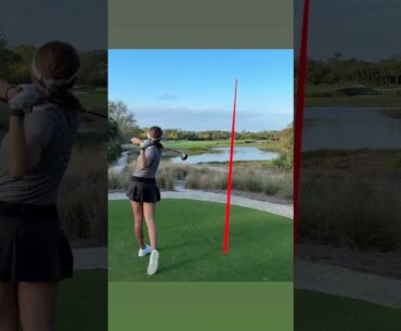 Kai Madison Trump plays golf with her father Donald Trump Jr